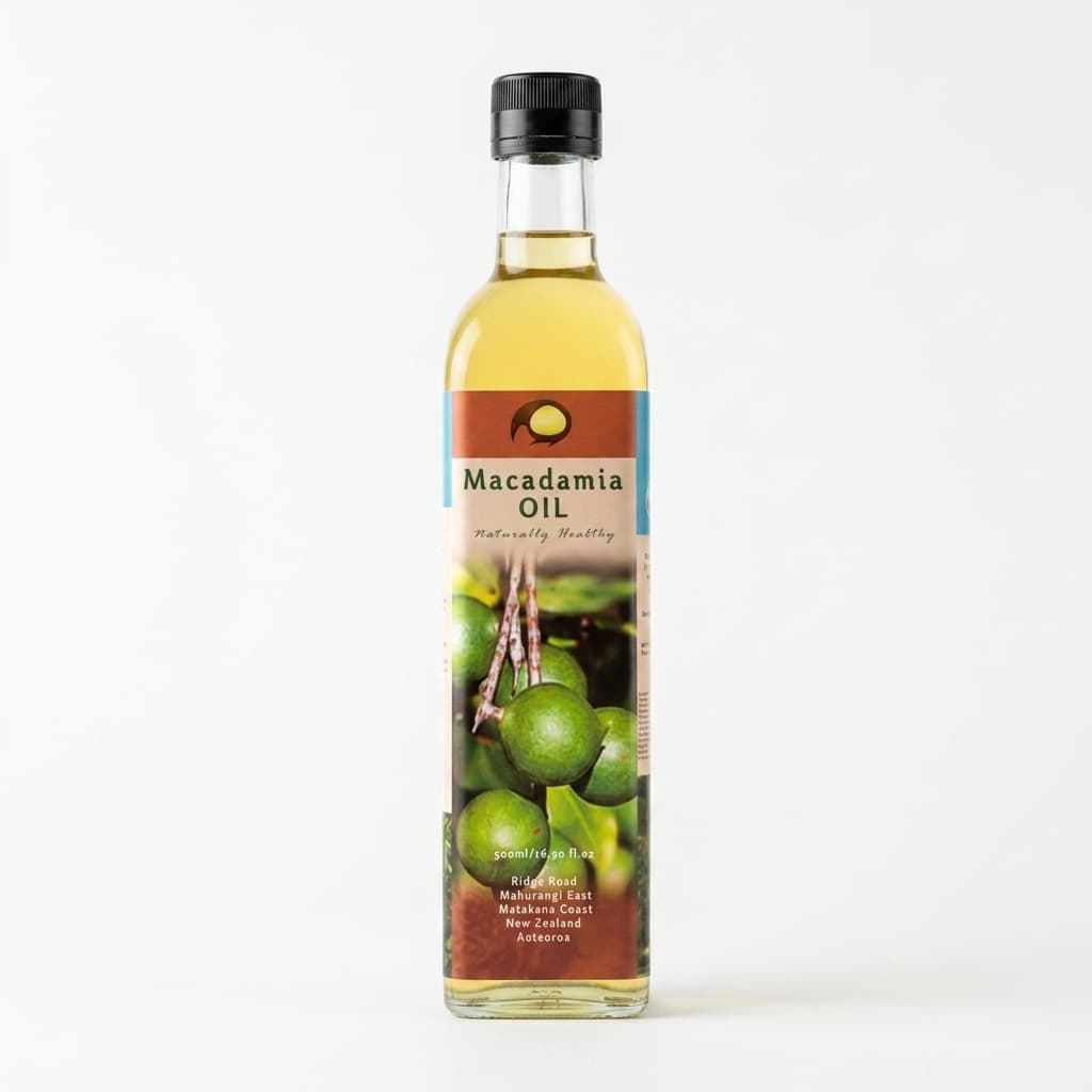 Mahurangi Macadamias macadamia oil bottle